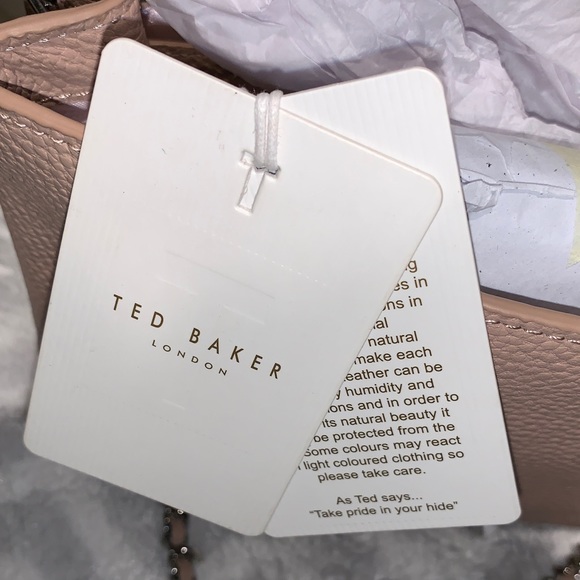 NEW. π Ted Baker - Clarria Soft Leather Clutch - pale pink - Picture 14 of 14